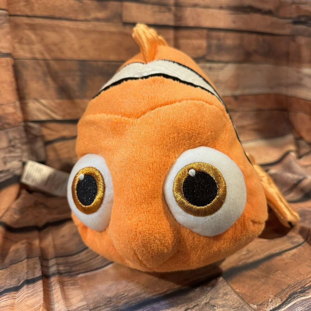 Disney Store Nemo Plush Finding Nemo Pixar Clown Fish Stuffed Animal Toy 14"